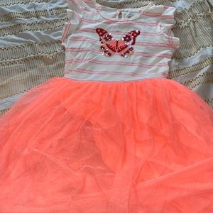 Girls butterfly dress with tulle bottom